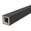 Grauer Zaunpfosten Aluminium/Kunststoff, Nahaufnahme