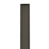 Grauer Zaunpfosten aus Aluminium/Kunststoff.
