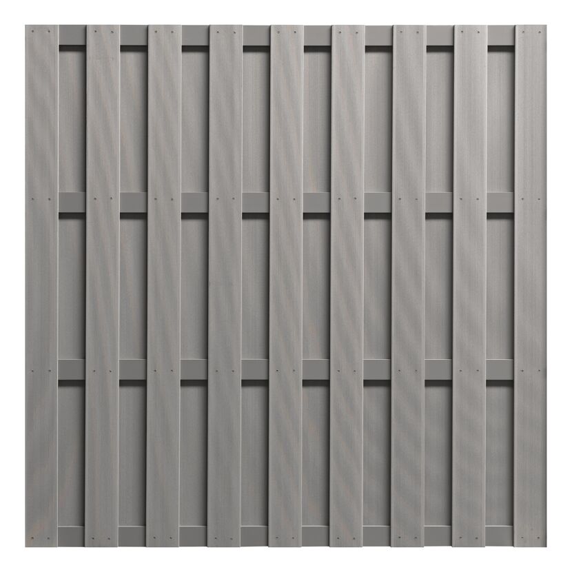 Zaunelement 'Color Line' WPC/Aluminium grau 180 x 180 cm