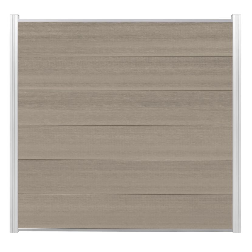 Zaunbohlen 'Cora Line' WPC grau/braun 179 x 28 cm