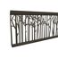 Graues Zaunelement 'Cora Line' Aluminium mit Baummotiv