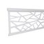 Silbernes Aluminium Zaunelement 'Cora Line' mit geometrischem Muster