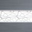 Zaunelement 'Cora Line' Aluminium silber mit abstraktem Muster.