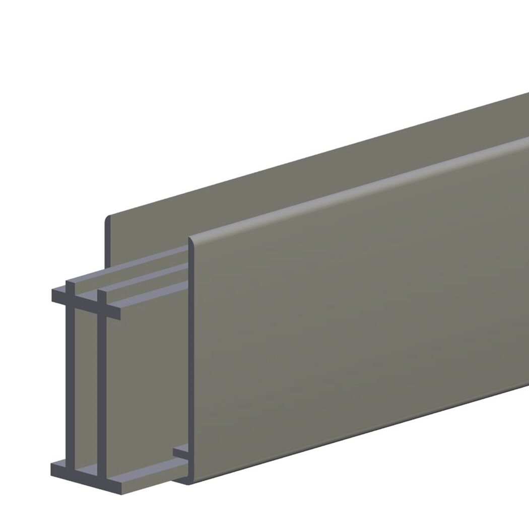 Graue Aluminium Anfangs- und Endleiste