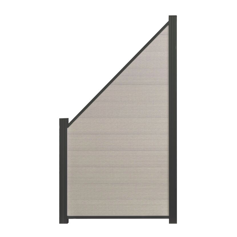 Anfangs- und Endleistenset Aluminium grau 125 x 6 cm
