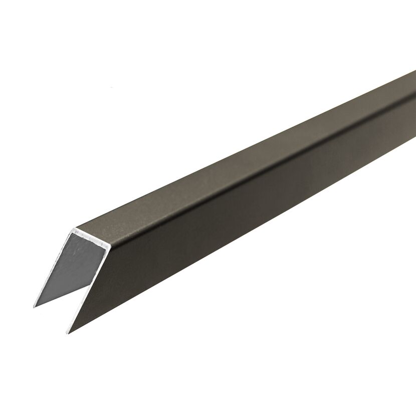 Anfangs- und Endleistenset Aluminium grau 125 x 6 cm