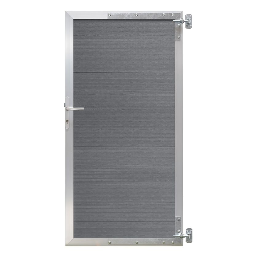 Aluminium Türrahmenset silber 90 x 173 cm