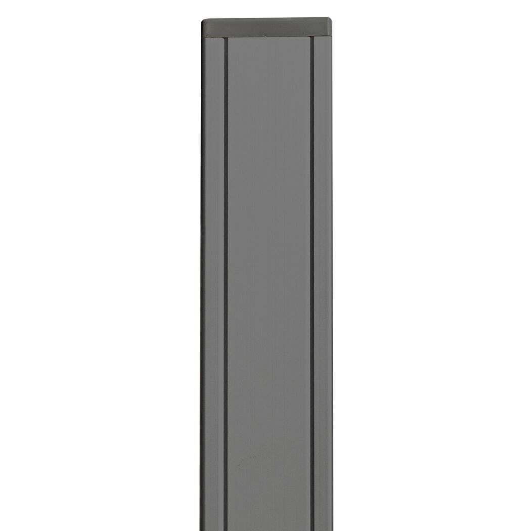 Pfostenkappe Kunststoff silber/grau