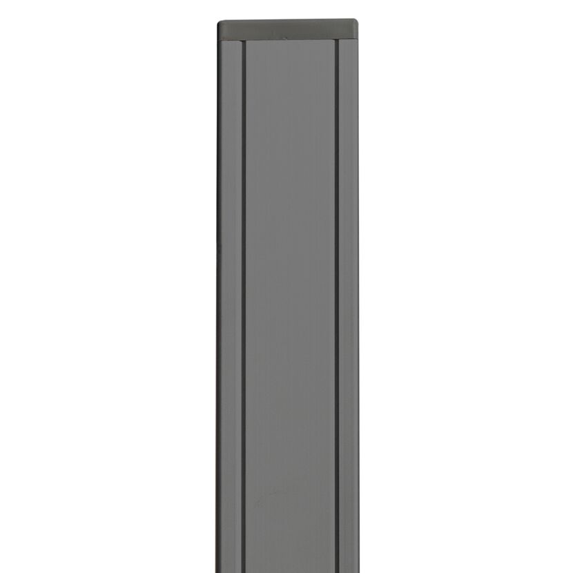 Pfostenkappe Kunststoff silber/grau