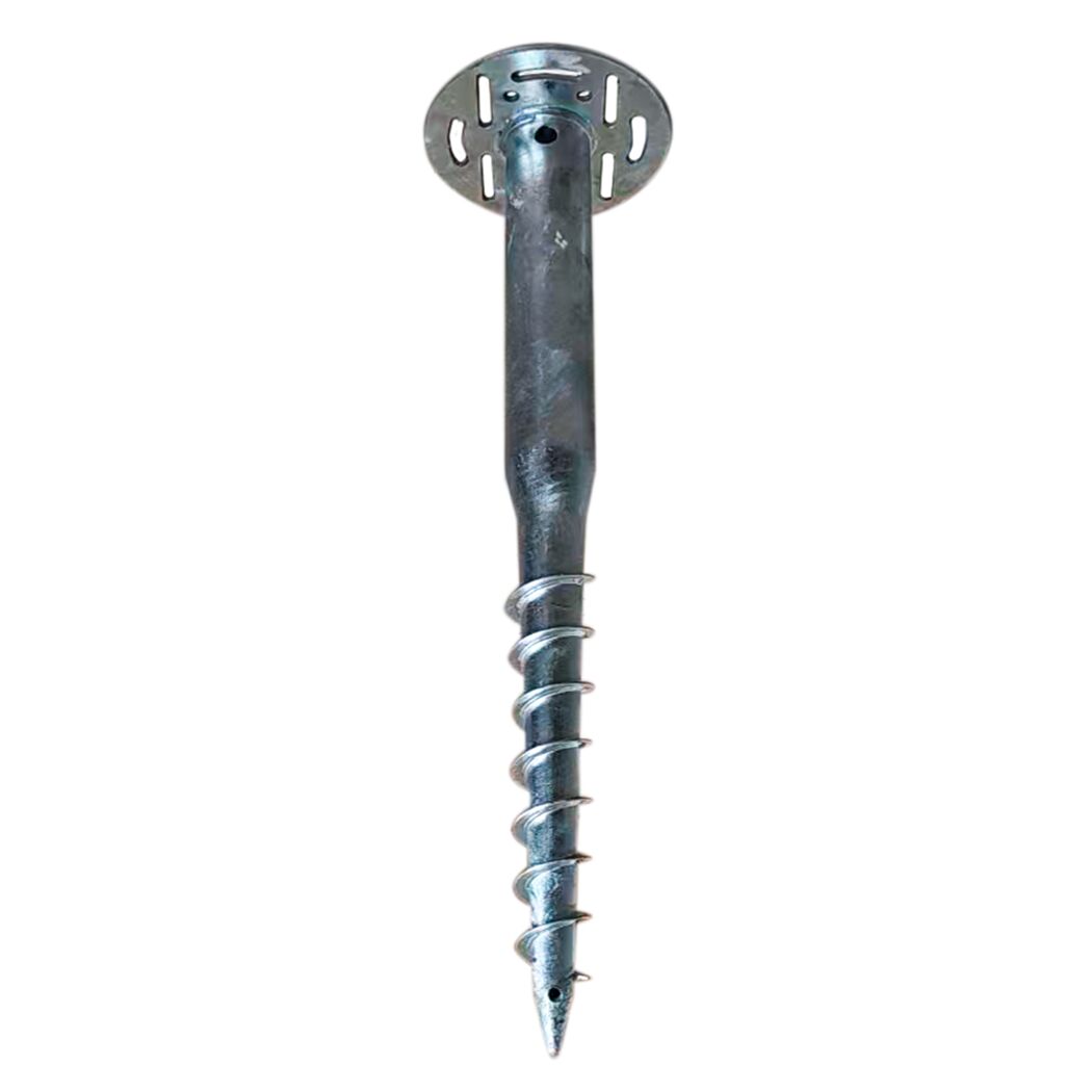 Schraubfundament Stahl silber