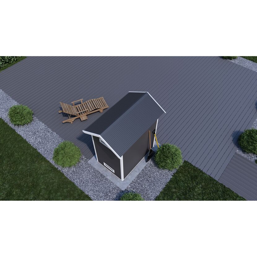 Gerätehaus 'XS' WPC anthrazit 145 x 236 x 195 cm