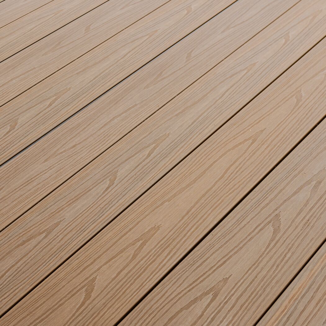 Terrassendiele WPC 300 x 14,3 x 2 cm braun/grau