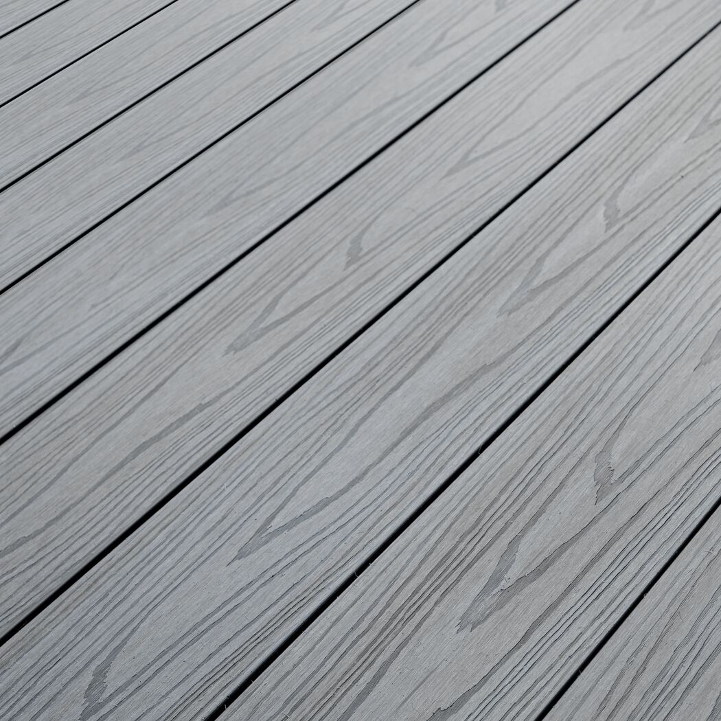Terrassendiele WPC 300 x 14,3 x 2 cm braun/grau
