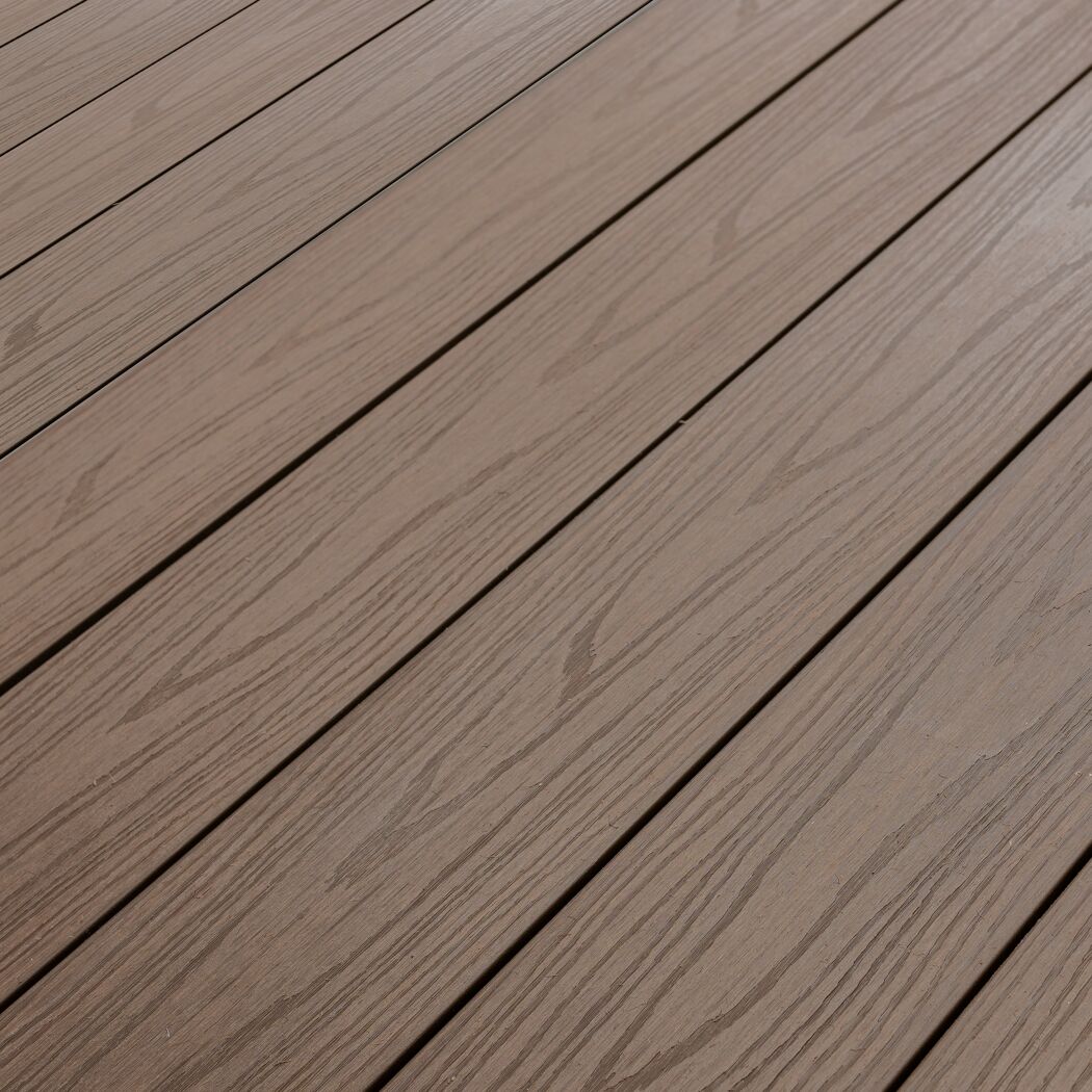 Terrassendiele WPC 400 x 14,3 x 2 cm braun/grau