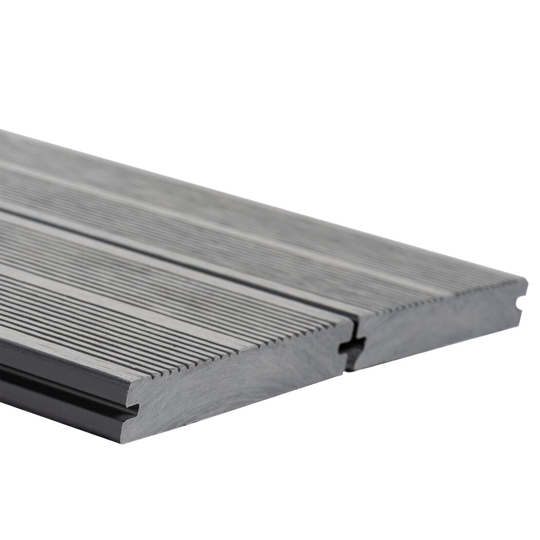 Terrassendiele WPC 300 x 14 x 2 cm grau