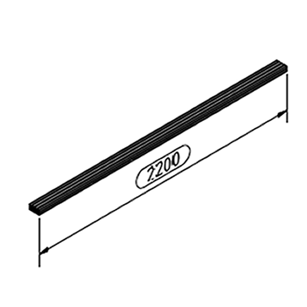 Unterkonstruktion WPC 220 x 9 x 4 cm grau/schwarz