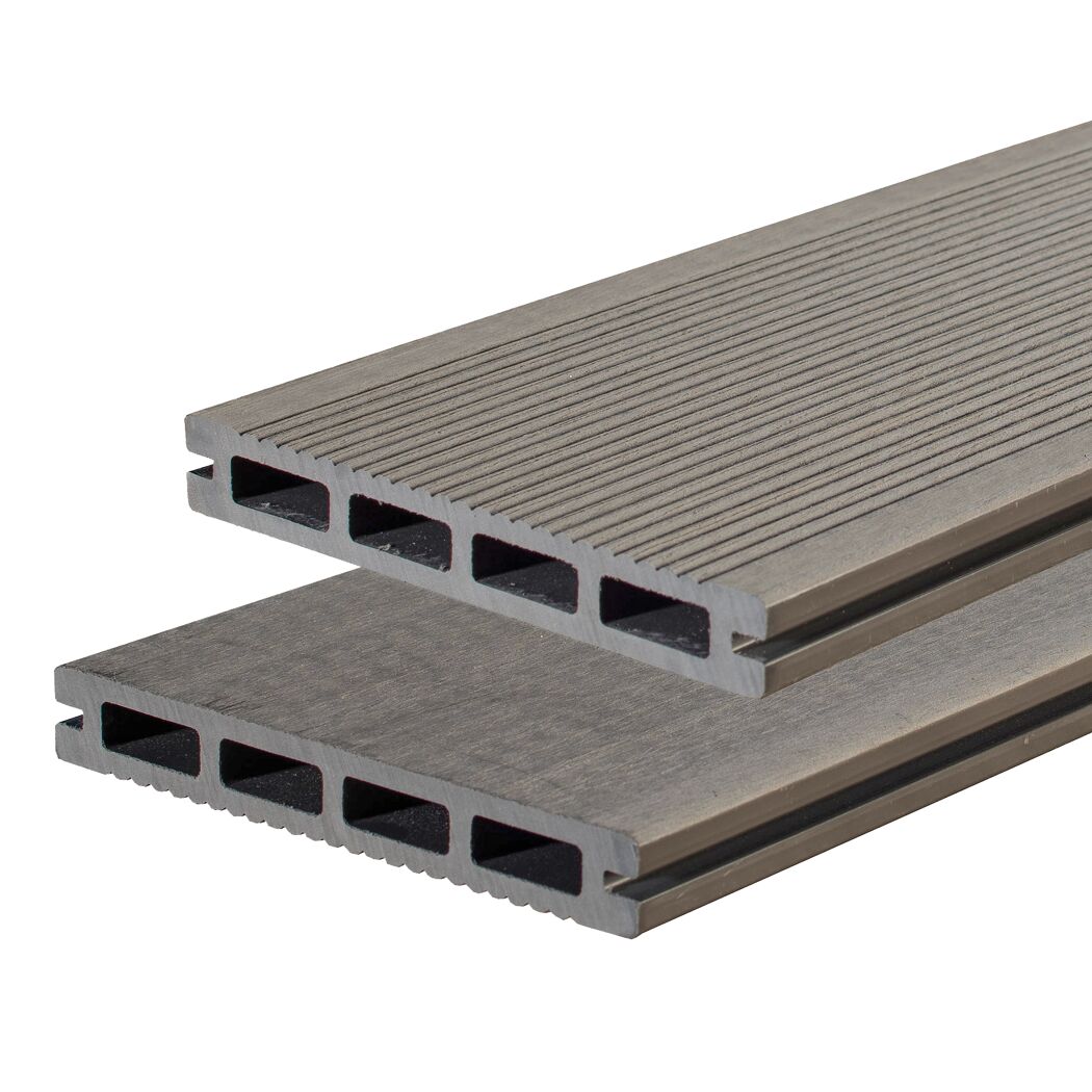 Terrassendiele WPC 300 x 14,5 x 2 cm grau