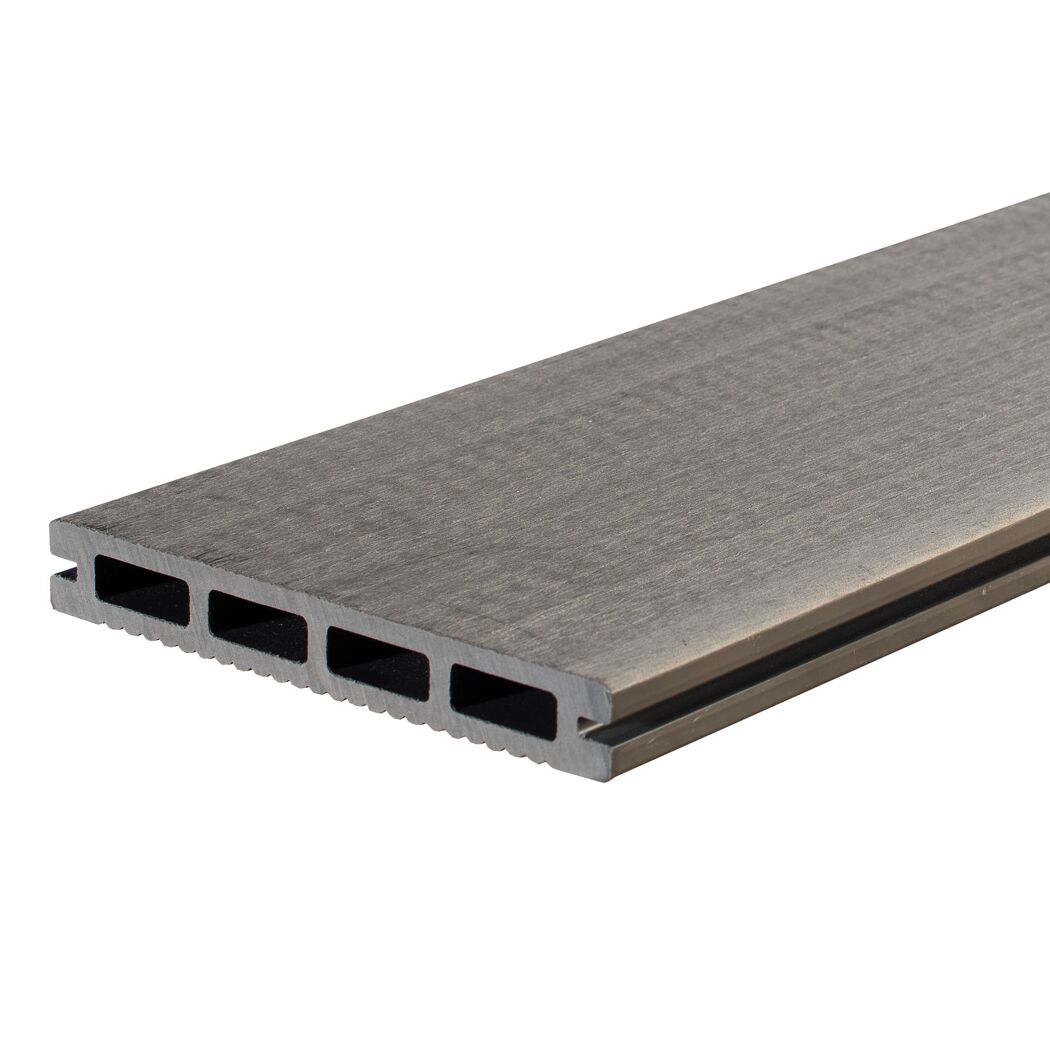 Terrassendiele WPC 300 x 14,5 x 2 cm grau