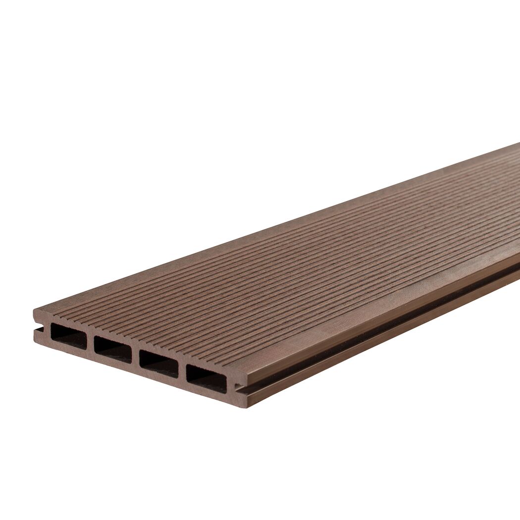Terrassendiele WPC 300 x 14,5 x 2 cm braun