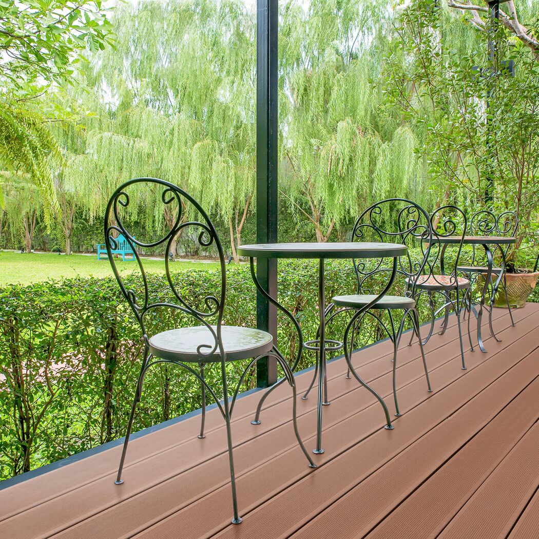 Terrassendiele WPC 300 x 14,5 x 2 cm braun