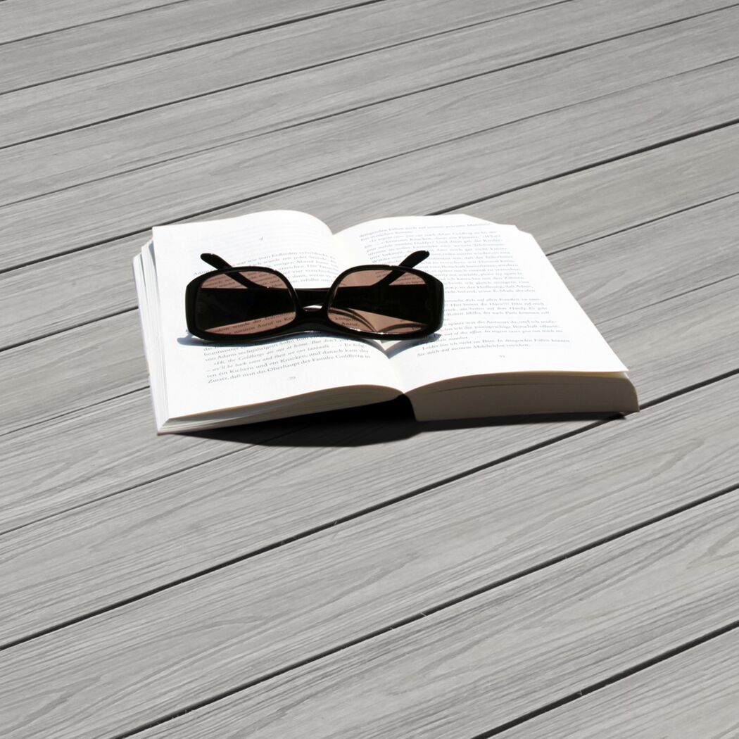Terrassendiele WPC 400 x 14,3 x 2 cm beige/grau