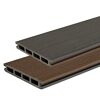 Terrassendiele WPC 200 x 14 x 2,5 cm braun/grau