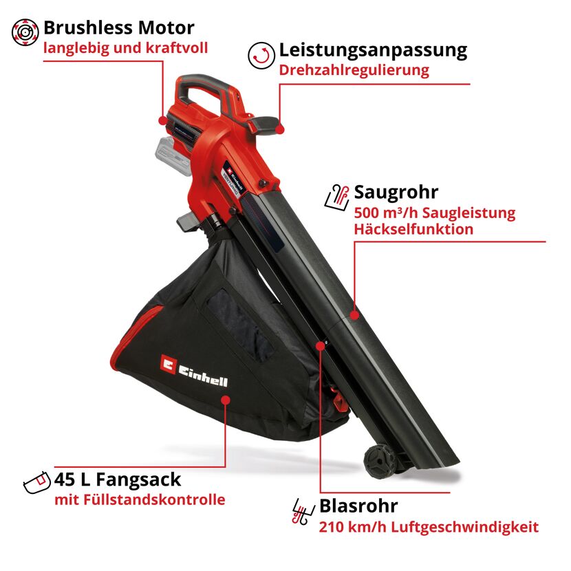 Akku-Laubsauger 'Venturro' 18 V mit Akku und Ladegerät