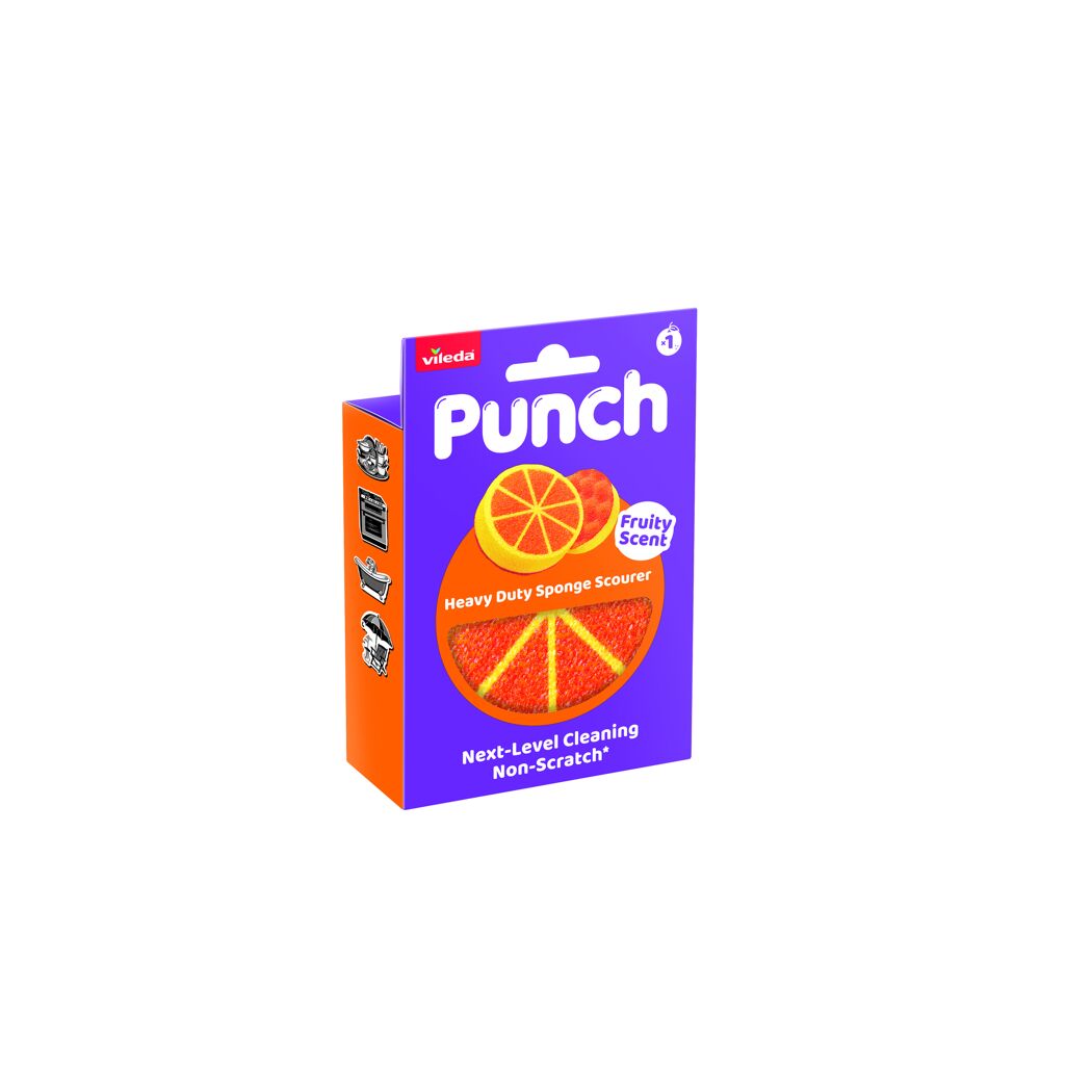 Scheuerschwamm 'Punch' mit Thermo Aktiv Schaum- und Scheuerseite