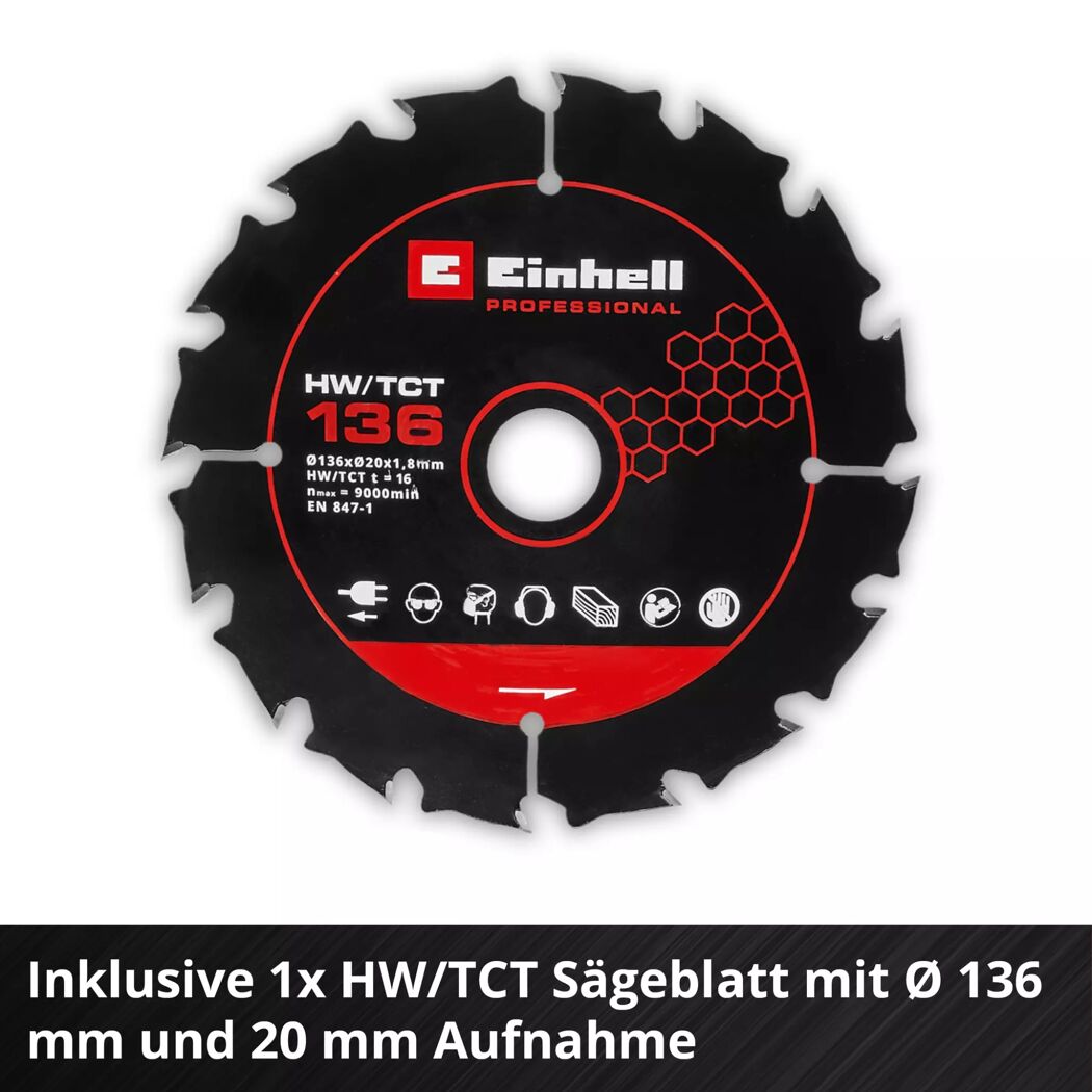 Akku-Handkreissäge 'TP-CS 18/136-C Li BL - Solo' ohne Akku und Ladegerät 18 V