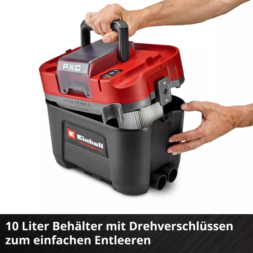 Akku-Nass-Trockensauger 'TP-VC 18/10 Li BL L-Solo' ohne Akku und Ladegerät 18 V rot/schwarz