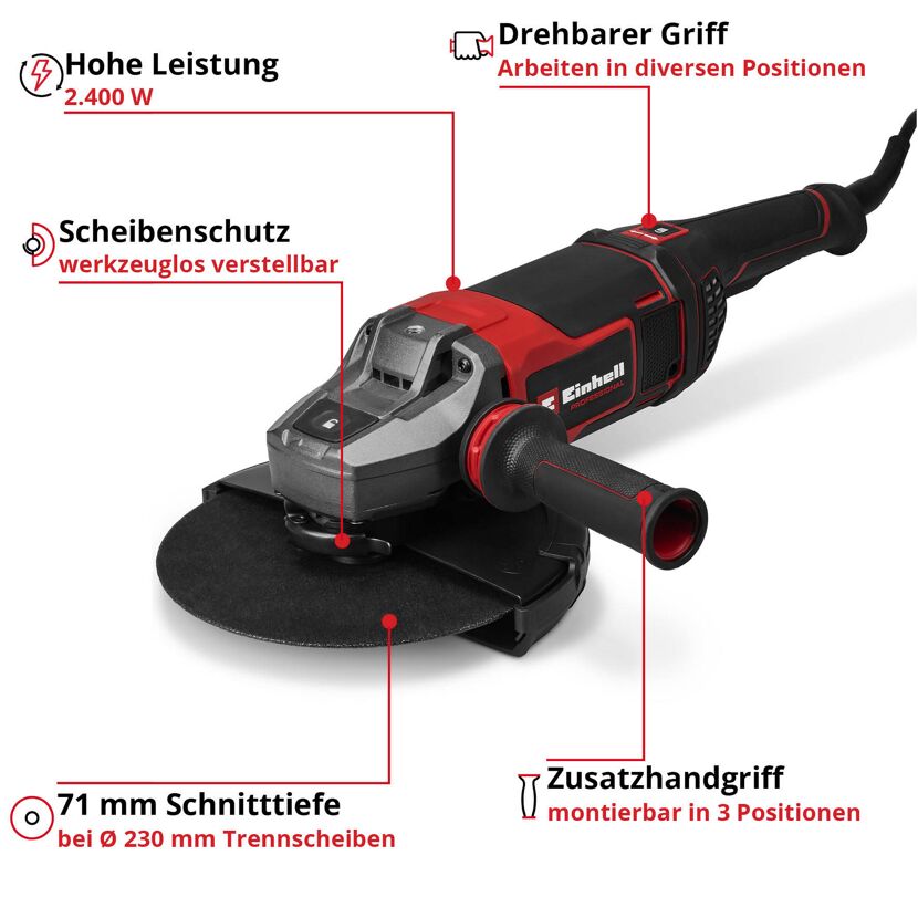 Winkelschleifer 'TP-AG 230/2400' mit Netzkabel