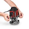 Oberfräse 'TP-RO 1400 E' 1400 W mit Absaugadapter und Parallelanschlag