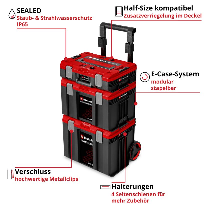 Werkzeugkoffer 'E-Case Rolling Workshop Sealed' mit Rollen 47,4 x 76,6 x 39,8 cm