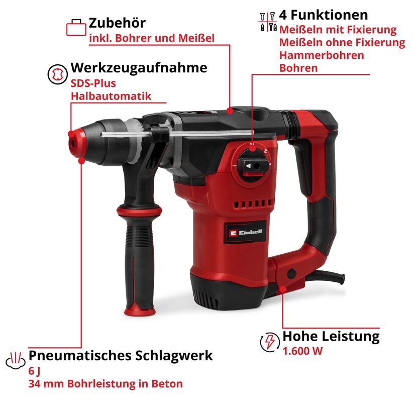 Bohrhammer 'TE-RH 34/6 4F +4' Expert 1600 W