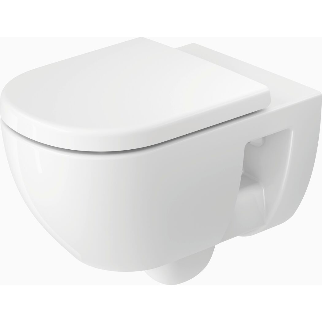 Wand-WC-Set spülrandlos 'Evara Home' inklusive WC-Sitz weiß