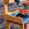 Pflanztisch mit Ablage honigbraun 86.5 x 40.5 x 12 cm