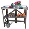 Pflanztisch mit Arbeitsfläche klappbar grau 97.5 x 47 x 18.5 cm