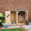 Kaminholzregal 'Speyer' Holz natur 192 x 148 x 68,5 cm