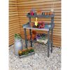 Pflanztisch mit Ablage grau 86.5 x 40.5 x 12 cm