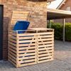 Mülltonnenbox 'Vario V' für 2 Abfalltonnen 148 x 122 x 92 cm natur