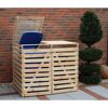 Mülltonnenbox 'Vario V' für 2 Abfalltonnen 148 x 122 x 92 cm natur