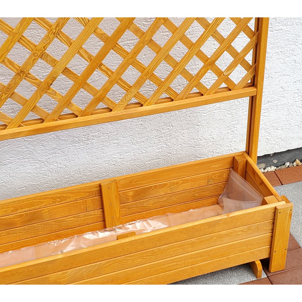 Rankkasten 'Romantica'  Holz honigbraun 120 x 210 x 38 cm