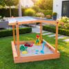 Sandkasten 'Multi' mit Dach Holz honigbraun 140 x 131 x 140 cm