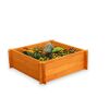 Erhöhtes Pflanzbeet braun Kiefernholz 100 x 100 x 33,5 cm