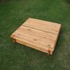 Sandkasten 'Donald' mit klappbarer Abdeckung Holz honigbraun 100 x 24 x 100 cm