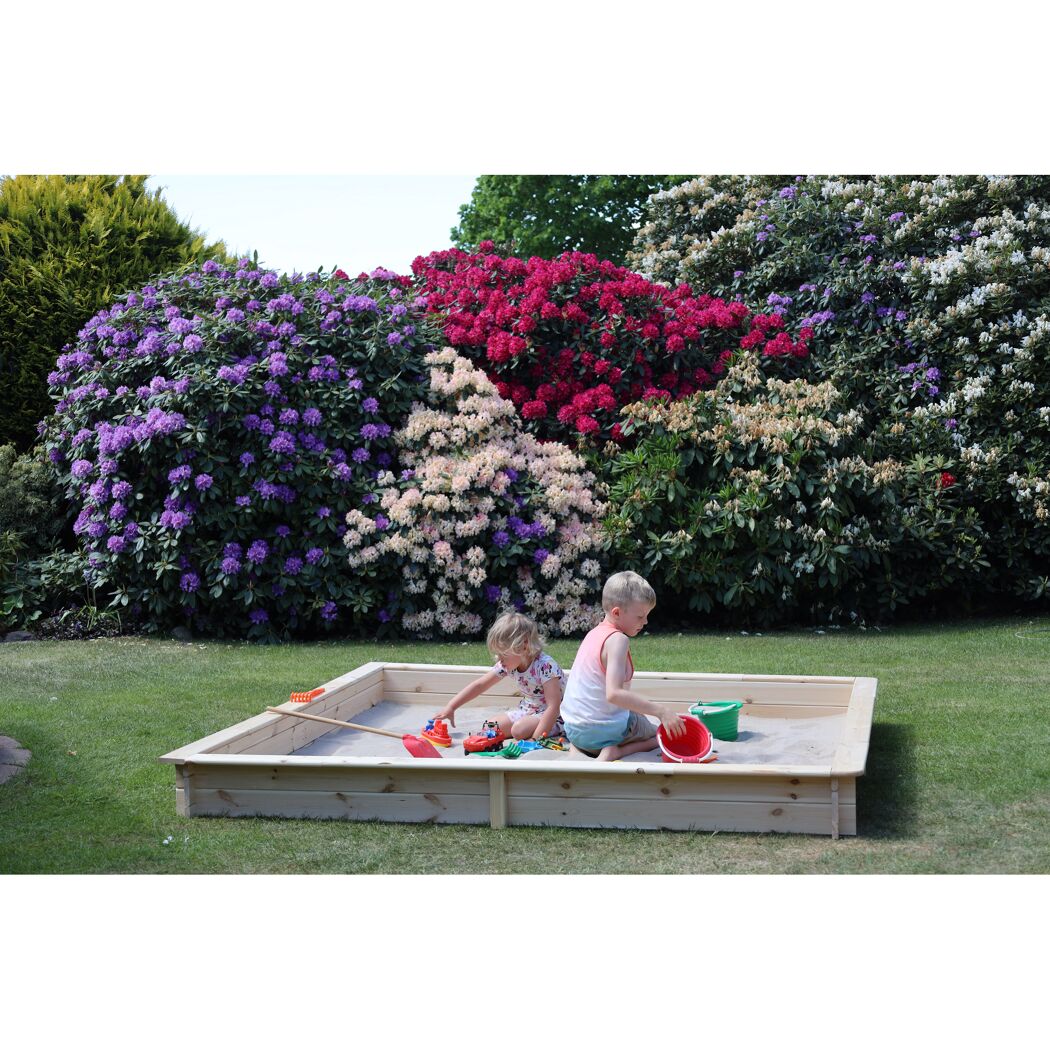 Sandkasten 'Yanick' Holz natur 225 x 21 x 225 cm