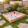 Sandkasten 'Multi' Holz honigbraun 140 x 22 x 140 cm