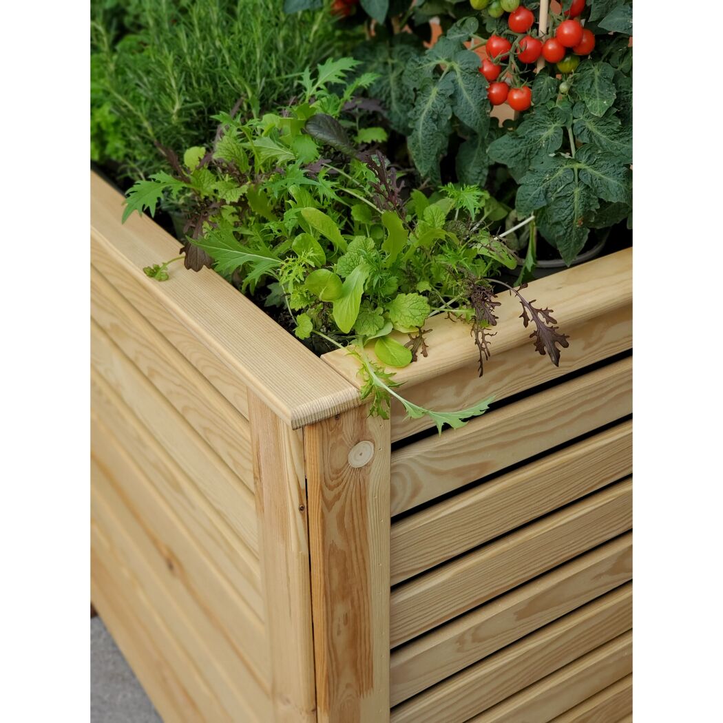 Hochbeet 'Katrin' natur Kiefernholz 118 x 57 x 80 cm