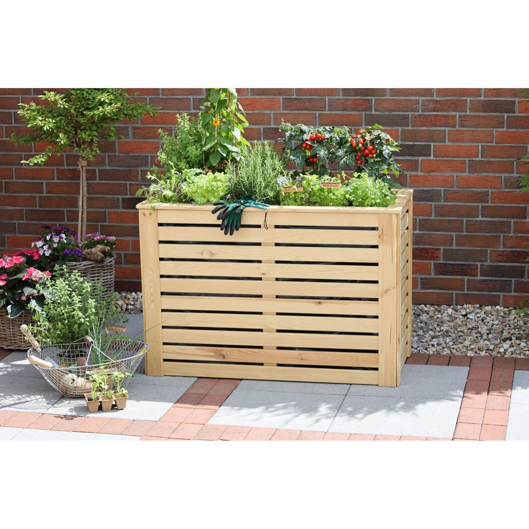 Hochbeet 'Katrin' natur Kiefernholz 118 x 57 x 80 cm