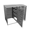 Mülltonnenbox 'Vario III' für 2 Abfalltonnen 148 x 122 x 92 cm grau